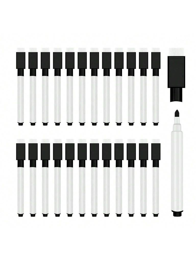 A set of 50 dry erase markers with rubber caps, fine pointed whiteboard markers, lightweight plastic material, suitable for use