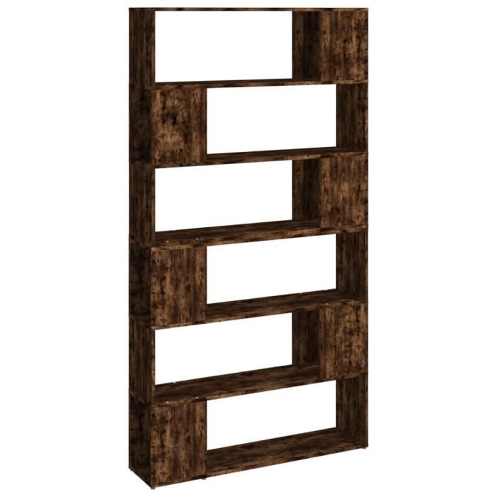 VidaXL Bookcase-Room Divider Smoked Oak 100x24x188 Cm 3187603