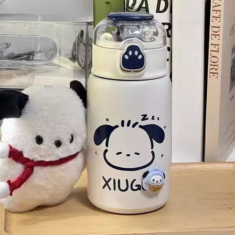 Термокружка Sanrio с лапкой, с вакуумной изоляцией из нержавеющей стали, для детей и студентов