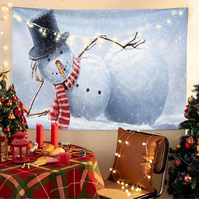 European Christmas Festival Hanging Cloth - Fresh Party Background Decor