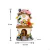 Storybook Shelter LED Solar Resin Cottage Sculpture for Garden, Yard, Patio
