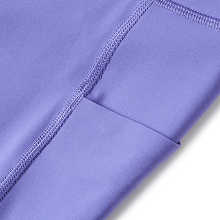 SAUCONY Однотонные спортивные леггинсы до щиколотки с высокой посадкой для женщин, светло-молочно-серый, фиолетовый SC1230002DY-PP36