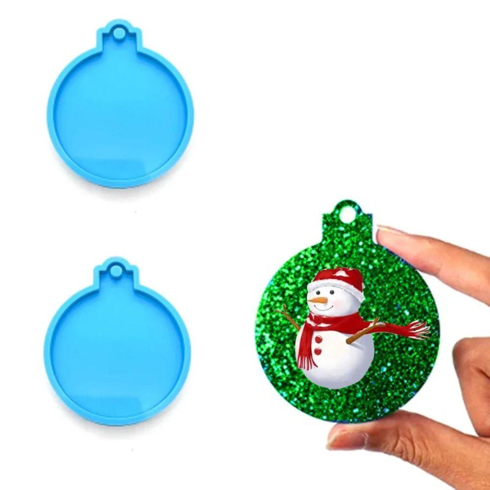 Round Shape Pendant Epoxy Resin Molds Keychain Making Silicone Mould Creative Keychain Molds