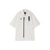 FW22 Solid Color Logo Print Zip-Up Short Sleeve Shirt Men Tops White DR2173-133