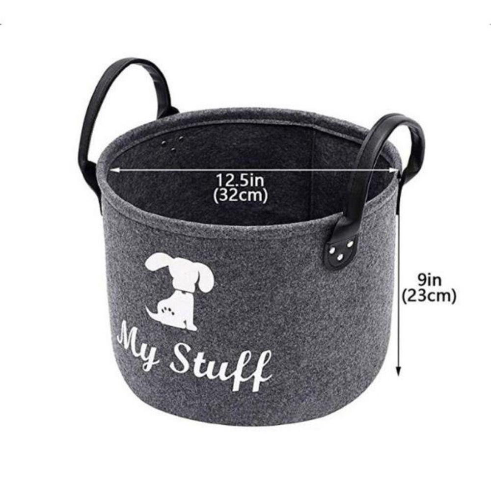 Large Capacity Pet Toy Storage Basket Foldable Dog Sundries Baskets Dog Toy Organizer  Storing Toys