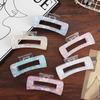 Korean Fashion Transparent Candy Color Square Hair Clip - Imitation Acetate Shark Clip for All Hairstyles