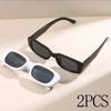 Protective Glasses 2PCS Women Sports Glasses Mirrored Cat Eye Sunglasses Retro Small Frame Eyewear Fashion Ladies Driver Goggles