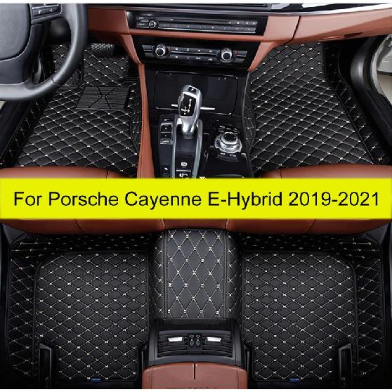 Car Floor Mats For Porsche Cayenne E-Hybrid Auto Foot Pads Automobile Carpet Cover Interior Accessories