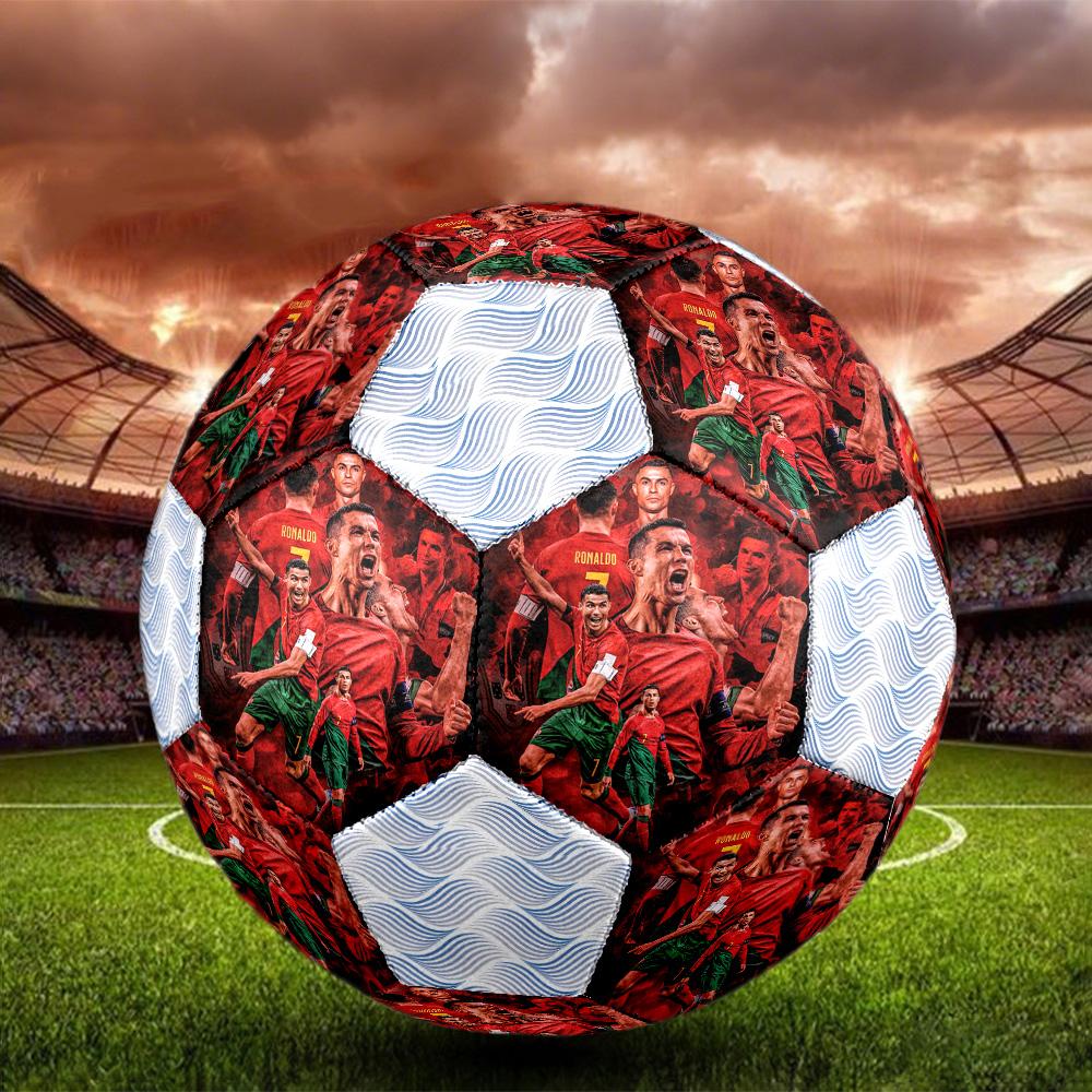 1 шт. CR7 Криштиану Роналду №7 футболка Футбол Футбольный мяч Размер 5 Футбольный мяч для зала Модный Цветной Игра на заднем дворе - Отлично подходит для подарка спортивным болельщикам