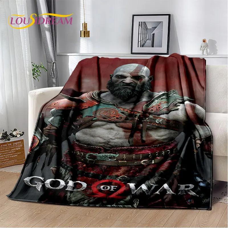 Мягкое плюшевое одеяло для геймеров игры God of War Kratos, фланелевое одеяло, покрывало для гостиной, спальни, кровати, дивана, пикника, покрывало для ребенка