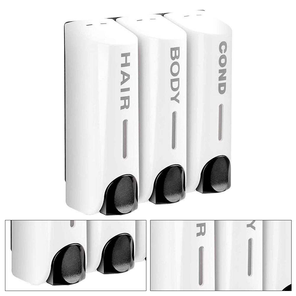 Тройной настенный диспенсер для шампуня и геля для душа объемом 350 мл, термостойкий, многоцелевой, удобный для хранения в ванной комнате