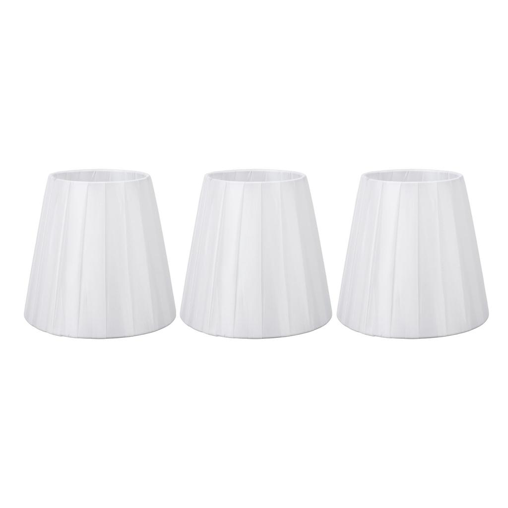 3pcs Fabric Lampshade Pleated Clip On Decorative Lamp Shade for Wall Table Lamp Modern E14 Candle Ch