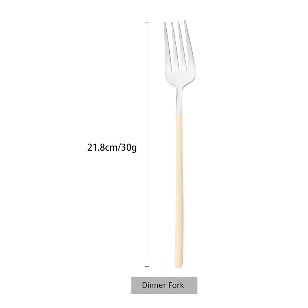 Silver Cutlery Set Dinnerware Knife Cake Fork Tea Spoon Flatware Chopsticks Kitchen Tableware Silverware