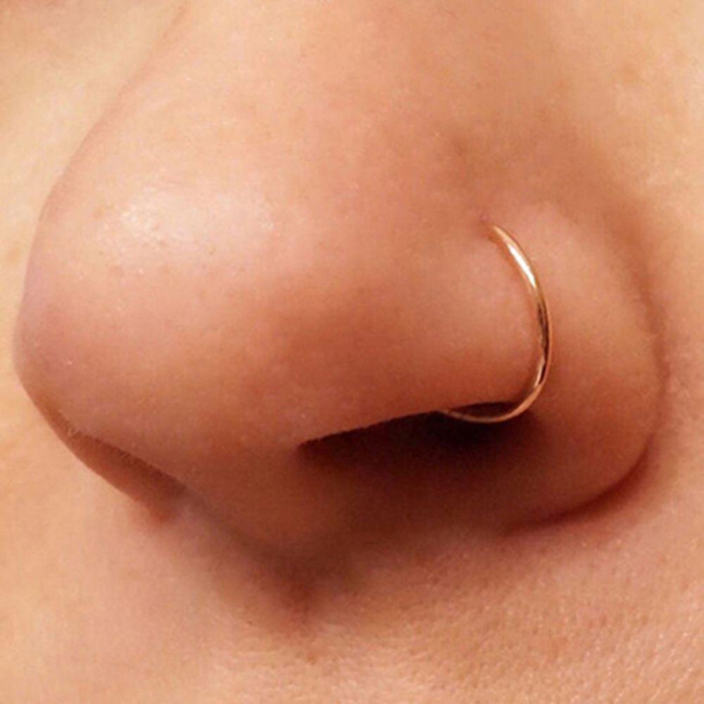 Surgical Steel Nose Studs Small Thin Lip Stus Hoop Ring Earring Body Piercing