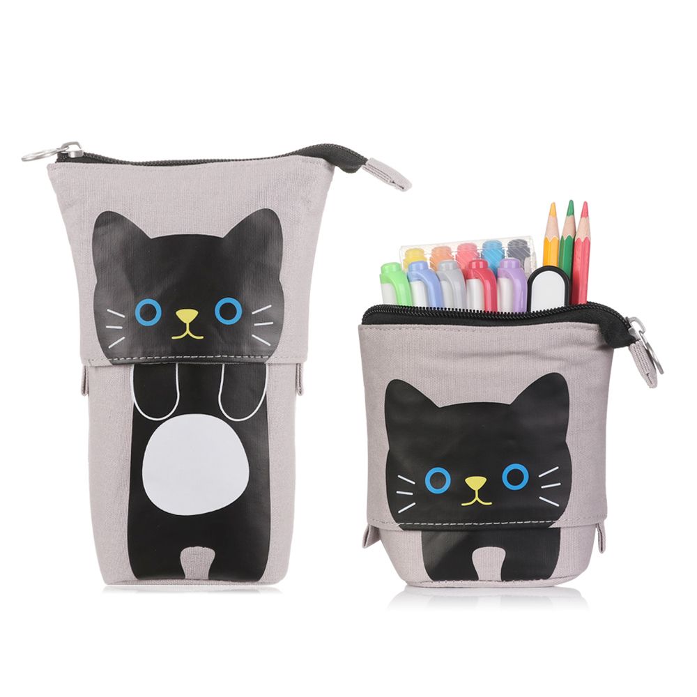 Большая вместимость Школьные принадлежности Косметичка Пенал Коробка для хранения на молнии Телескопическая сумка для ручек