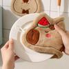 Мультяшное полотенце для рук, милое подвесное полотенце для кухни, ванной комнаты, мочалка для лица, морская свинка, коралловый флис, быстросохнущее полотенце