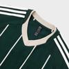 adidas Футболка из тяжелого трикотажа в полоску Tiro, свободная посадка с принтом и короткими рукавами, мужские топы, небесно-зеленый цвет, JC5744