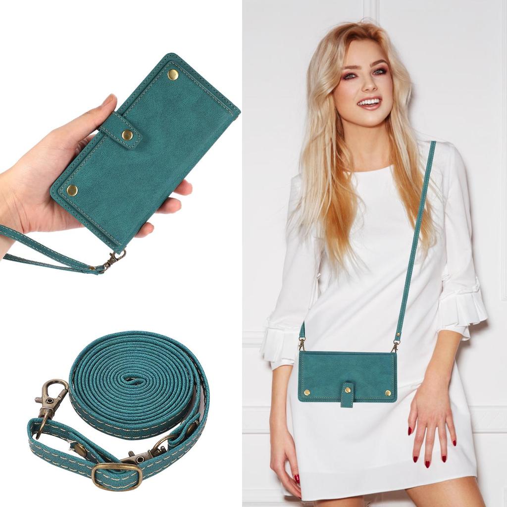 Crossbody Wallet Multi Card Flip Lanyard Leather Case for iPhone 15 14Plus 13 12 11Pro Max XS Max 8P 7P/Samsung S23 S22 S21 S20Ultra Plus A14 A54 A53