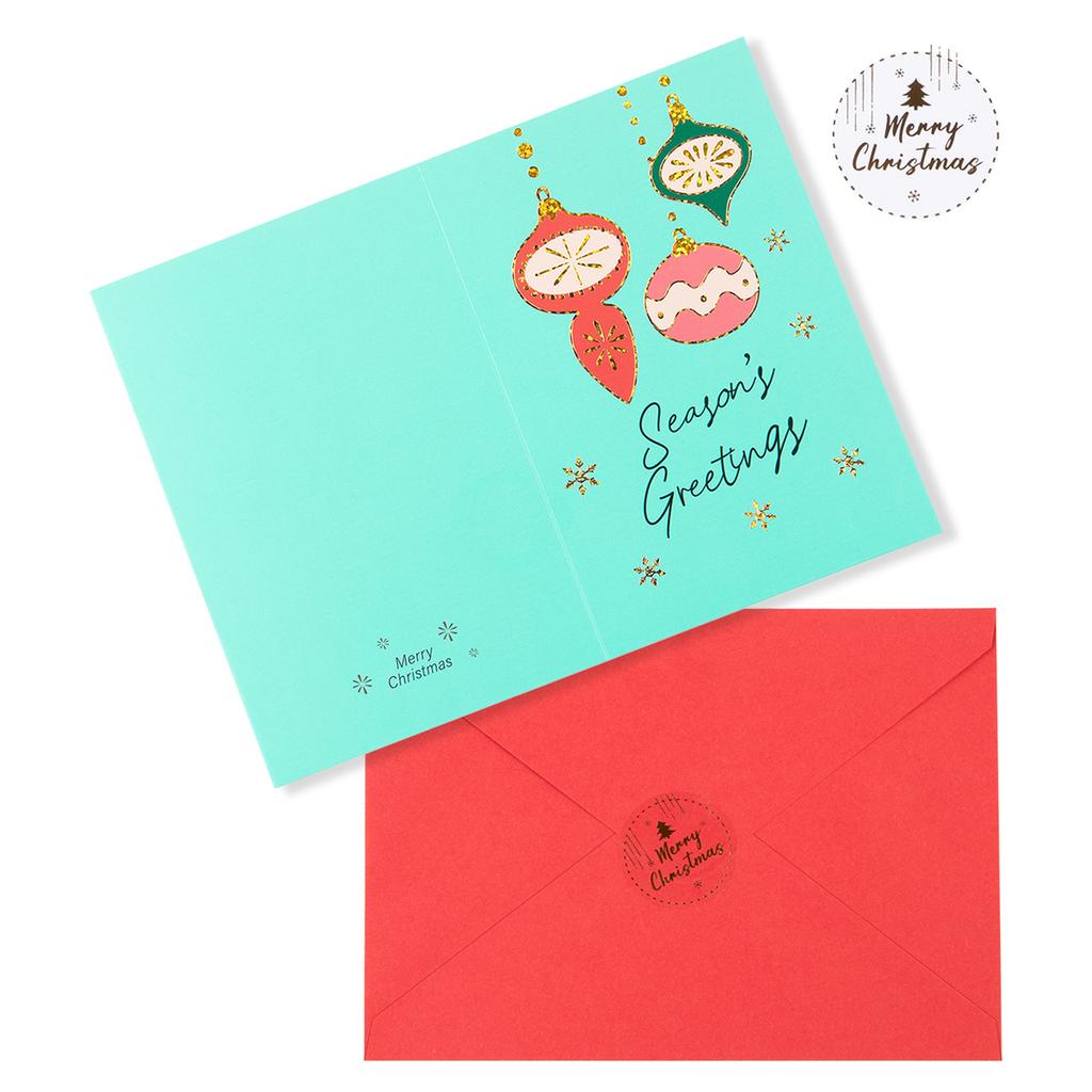 Merry Christmas Fold Greeting Cards with Envelope Xmas Party DIY Gifts Box Card for New Year Festival Decorations Navidad Noel