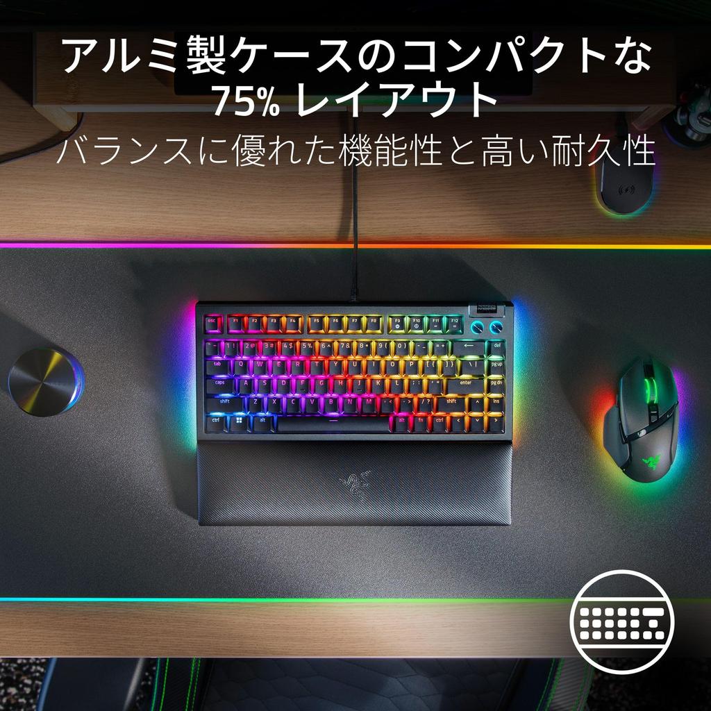 Razer Razer BlackWidow V4 White Edition Mechanical Keyboard That Allows You To Change Key Switches and Customize the Key Feel You Want Orange Tactile