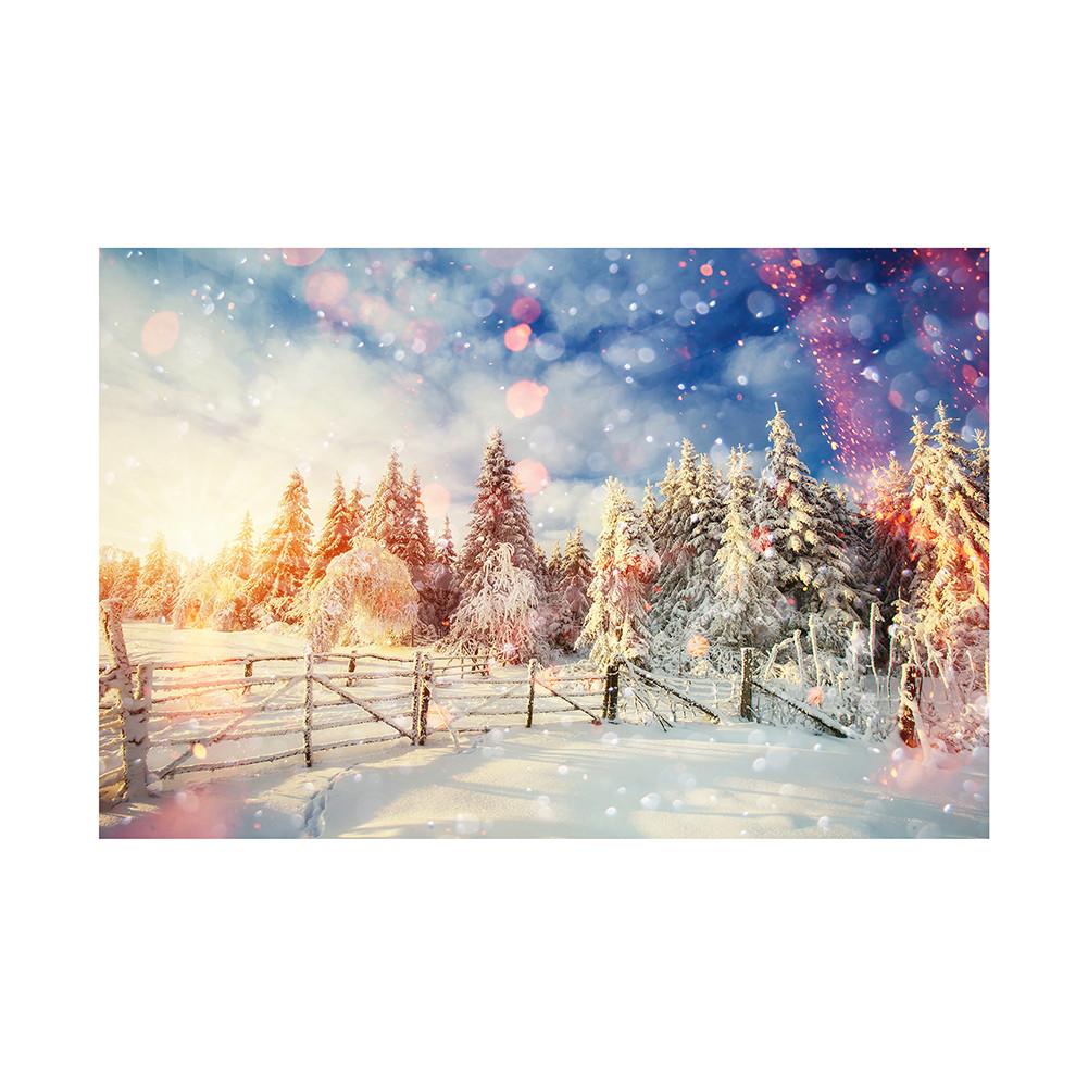 Рождественский постер со снежной сценой, фестивальные фоновые декорации для домашнего декора, вечеринок, студий, уличных празднований, свадьбы