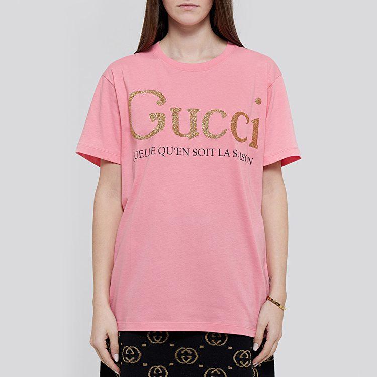 Gucci Футболки женские с круглым вырезом умеренные 615044-XJCLF-5351