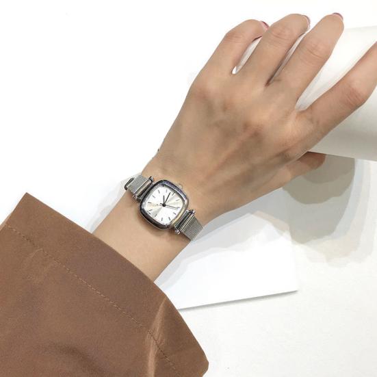 Женские наручные часы с квадратным циферблатом, регулируемым стальным ремешком, кварцевым механизмом, женские классические деловые наручные часы с браслетом, модные ювелирные изделия