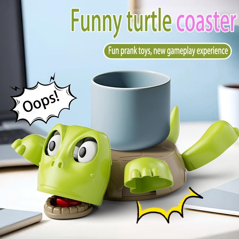 1/2sets Funny Turtle Coaster Anti-Slip Heat-Resistant Cup Holder Desk Protect Pad for Home Office Prank Desktop Ornament Gifts