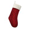 1 шт. Рождественский носок для подвешивания, вязаный чулок для хранения подарков в виде конфет, для создания праздничной атмосферы, контраст