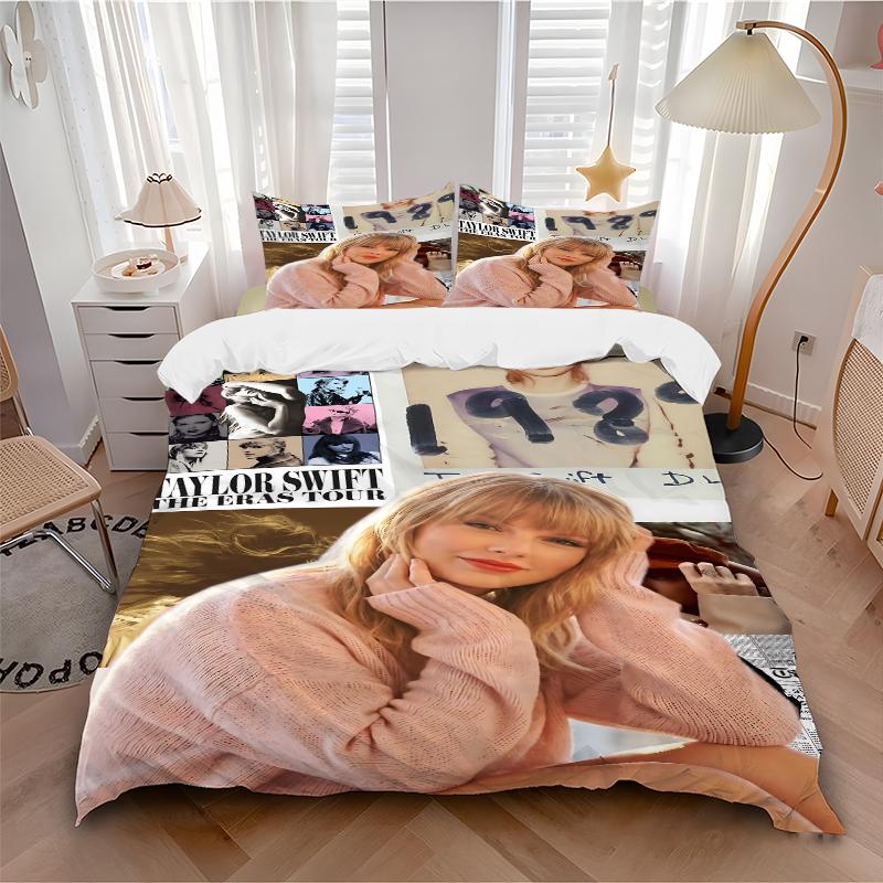 3Pcs Taylor Swift Eras Tour Bedding Sets For All Sizes New 3D Printed Bed Cover Comforter Duvet Cover Pillowcase Bedroom Decoration