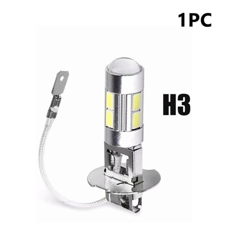 1/2 шт. H1 H3 светодиодные лампы 6000K белые супер яркие высокой мощности 10-SMD 5630 автомобильные противотуманные фары вождения DRL авто лампа