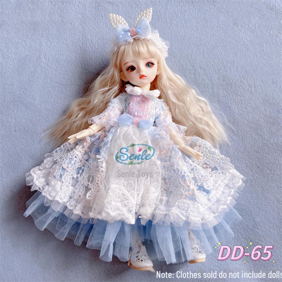 30 Cm 6-Point BJD Doll Dress Set - Lolita Style Clothes for Doll Dress-Up