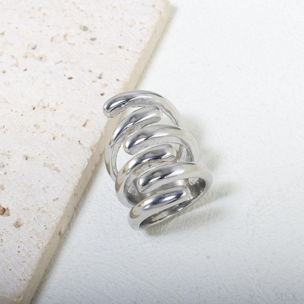 JOVO LOVE проволочная обмотка, оплетка, панк-стиль, нержавеющая сталь, кольца для женщин, золотой цвет, элегантный дизайн, ювелирные изделия, аксессуары для вечеринок, новые