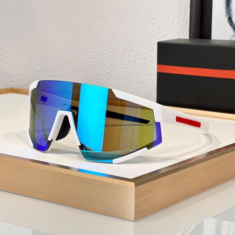 Женские модные ветрозащитные спортивные солнцезащитные очки с большой оправой - унисекс, мода 04W