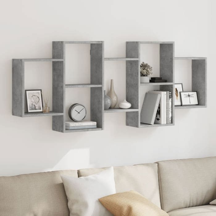 VidaXL Wall Shelf Concrete Grey 159x18x65 Cm Engineered Wood 853212
