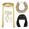 Аксессуары для египетского костюма, головной убор, ожерелье, повязка на руку в виде змеи, браслет в виде змеи, серьги для женщин, вечеринка косплея