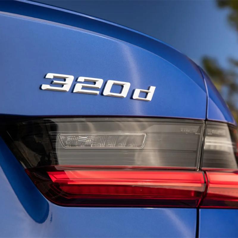 ABS Emblem Glossy Black Car Sticker Badge Decal Body Trunk Decor for BMW 318d 320d 330d 335d 320i 328i 330i 335i 340i 340d 330d XM2
