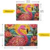 Витражный Фламинго Пазл 500 Деталей, Пазл с Мешочком для Хранения и Справочным Изображением Легко Собирать