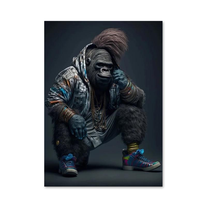 Абстрактное животное Лев Панда Жираф плакат и принты Рэп певец Холст Картина Настенная картина для гостиной Домашнее украшение