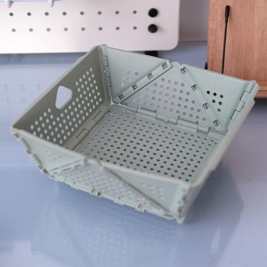 PP Folding Drain Basket Fast Draining Hygienic Space-saving Desktop Fruit Storage Basket for Kitchen Sink