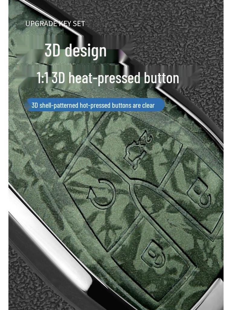 Changan Qiyuan A05/A06/A07 Key Cover - Q05 125MAX Remote Metal Shell with Leather Snap Button