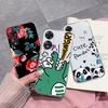 Чехол для OPPO A54 A58 A71 A78 A96 A17 A15 A33 A36 A53, мягкий силиконовый чехол из ТПУ, прозрачный противоударный матовый чехол с милым мультяшным узором для бампера OPPO