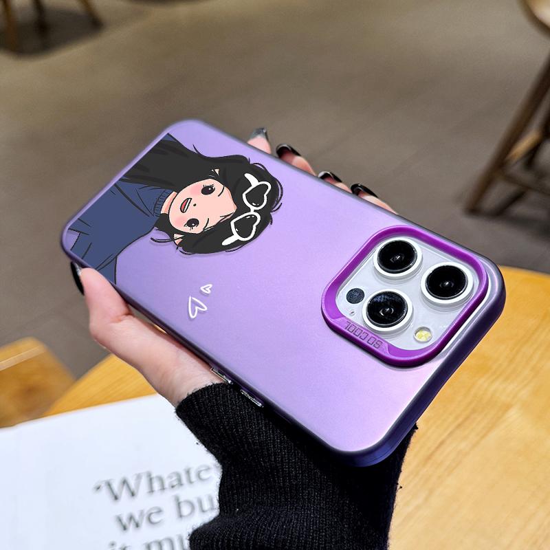 Милые парные чехлы для iPhone с изображением мальчика и девочки Для iPhone 17 16 15 13 12 11 ProMax Pro Plus Ударопрочный чехол для телефона