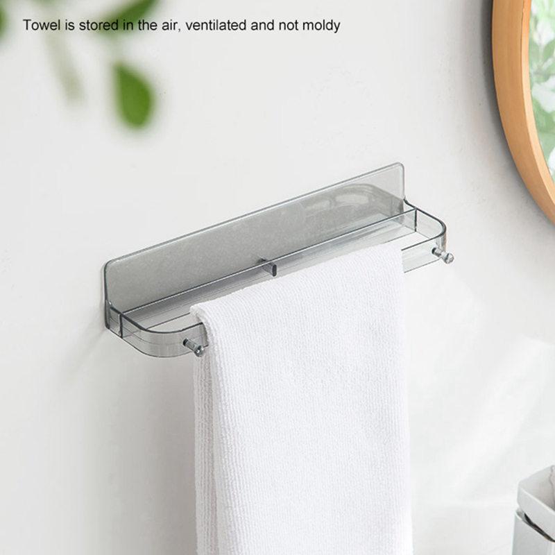 Прозрачная полка для тапочек в ванной комнате, бесплатная перфорированная настенная подвесная полка для хранения обуви, полка для туалетной обуви