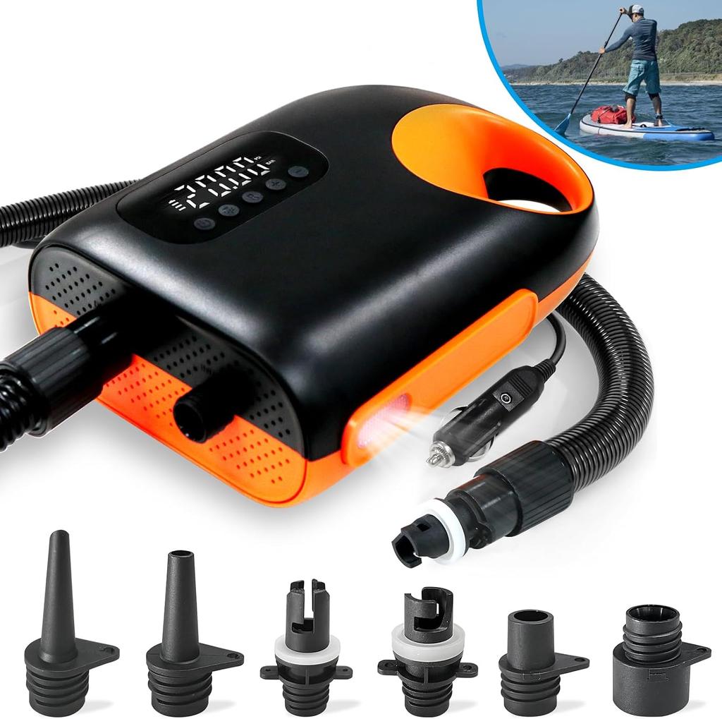 20 PSI Переносной воздушный насос надувной DC SUP насос электрический надувной сдуваемый воздушный насос для серфинга доска для гребли лодка каяк