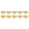10Pcs Heart Patches Iron On Cover Blemishes Holes Gold Sequins Heart Embroidered Iron On Patch for Sewing DIY Craft