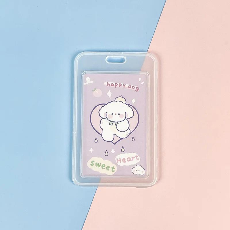 Kawaii Cartoon Lanyard Card Cover for Student Bus Cards Case Work Card Covers Id Credit Holder Storage Bags