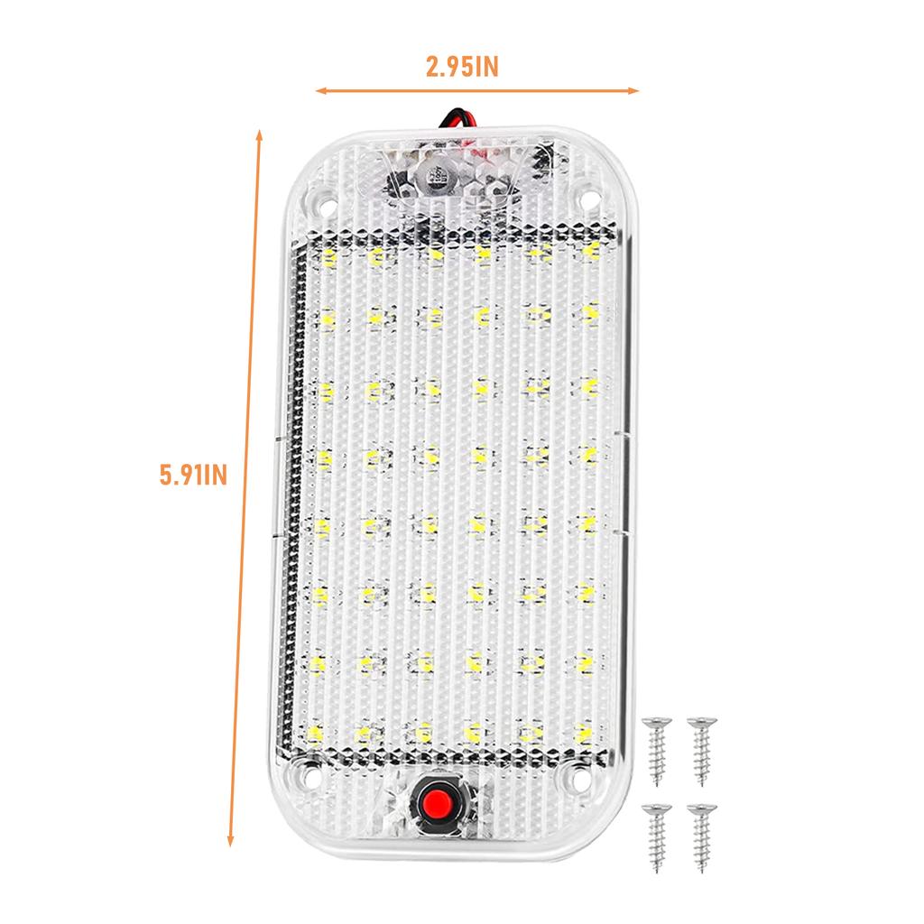 2 шт. светодиодное внутреннее освещение 10 Вт 48 светодиодное универсальное яркое внутреннее освещение с переключателем ВКЛ/ВЫКЛ для 12 В-85 В куполообразный потолок автомобиля, грузовика
