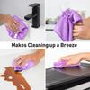 WEAWE Microfiber Cloths, Absorbent, Quick-Drying, Multi-Purpose Towels, 12-Piece Set, 33x33cm, Purple
