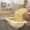 Kitchen Sink Magnetic Drain Basket Food Residue Separation Artifact Dishwasher Drain Storage Rack Triangular Drain Basket